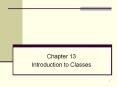 Introduction to Classes PowerPoint PPT Presentation