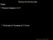 Review for the third test