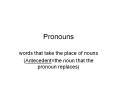 Pronouns PowerPoint PPT Presentation