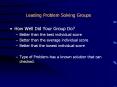 Leading Problem Solving Groups PowerPoint PPT Presentation
