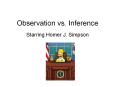 Observation vs. Inference PowerPoint PPT Presentation