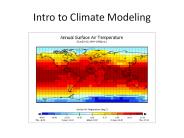 Intro to Climate Modeling