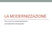 La modernizzazione
