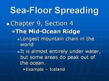Sea-Floor Spreading