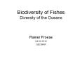 Biodiversity of Fishes Diversity of the Oceans PowerPoint PPT Presentation
