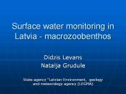 Surface water monitoring in Latvia - macrozoobenthos