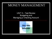 MONEY MANAGEMENT