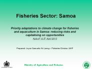 Fisheries Sector: Samoa