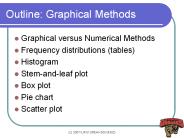 Outline: Graphical Methods