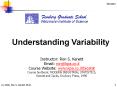 Understanding Variability PowerPoint PPT Presentation