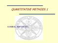QUANTITATIVE METHODS 1 PowerPoint PPT Presentation