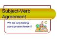 Subject-Verb Agreement PowerPoint PPT Presentation