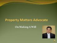 Property matters advocate on making a will