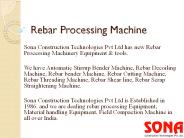 Rebar Processing Machinery Equipment