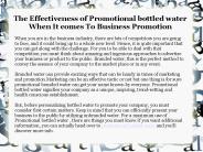 Promotional Bottled Water