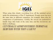 Centrally Administered Terminal Servers with Thin Client