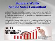 Sanders Wallis_Senior Sales Consultant