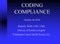 CODING COMPLIANCE PowerPoint PPT Presentation