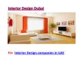 Interior design Dubai PowerPoint PPT Presentation