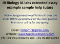 IB Biology IA labs extended essay help tutors example sample PowerPoint PPT Presentation