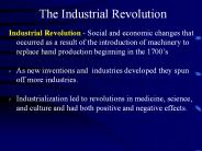 The Industrial Revolution