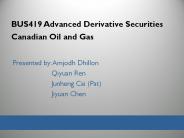 BUS419 Advanced Derivative Securities Canadian Oil and Gas