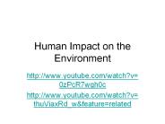 Human Impact on the Environment