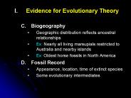 Evidence for Evolutionary Theory