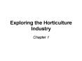 Exploring the Horticulture Industry PowerPoint PPT Presentation