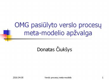 OMG pasiulyto verslo procesu meta-modelio ap