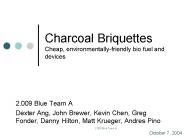 Charcoal Briquettes Cheap, environmentally-friendly bio fuel and devices