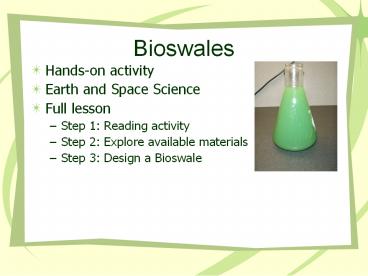 Bioswales