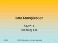 Data Manipulation PowerPoint PPT Presentation