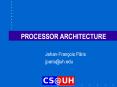 PROCESSOR ARCHITECTURE PowerPoint PPT Presentation