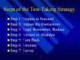 Steps of the Test-Taking Strategy PowerPoint PPT Presentation