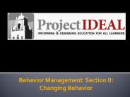 Behavior Management Section II: