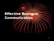 Effective Business Communication
