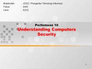 Pertemuan 10 Understanding Computers Security