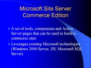Microsoft Site Server Commerce Edition