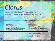 Clarus Nationwide Surface Transportation Weather Observing