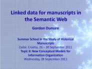 Linked data for manuscripts in the Semantic Web