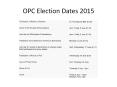 OPC Election Dates 2015 PowerPoint PPT Presentation