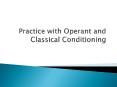 Practice with Operant and Classical Conditioning PowerPoint PPT Presentation
