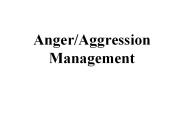 Anger/Aggression Management