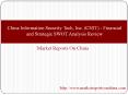 China Information Security Tech, Inc Financial and Strategic SWOT Analysis Review PowerPoint PPT Presentation