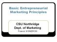 Basic Entrepreneurial Marketing Principles PowerPoint PPT Presentation