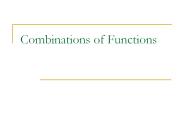 Combinations of Functions