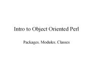 Intro to Object Oriented Perl