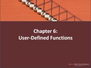 Chapter 6: User-Defined Functions