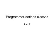 Programmer-defined classes